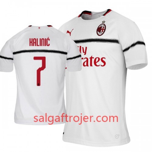 AC Milan Fodboldtrøjer Nikola Kalinic 7 Udebanesæt 2018/19 Kort ærmer AC Milan Fodboldtrøjer Nikola Kalinic 7 Udebanesæt 2018/19 Kort ærmer